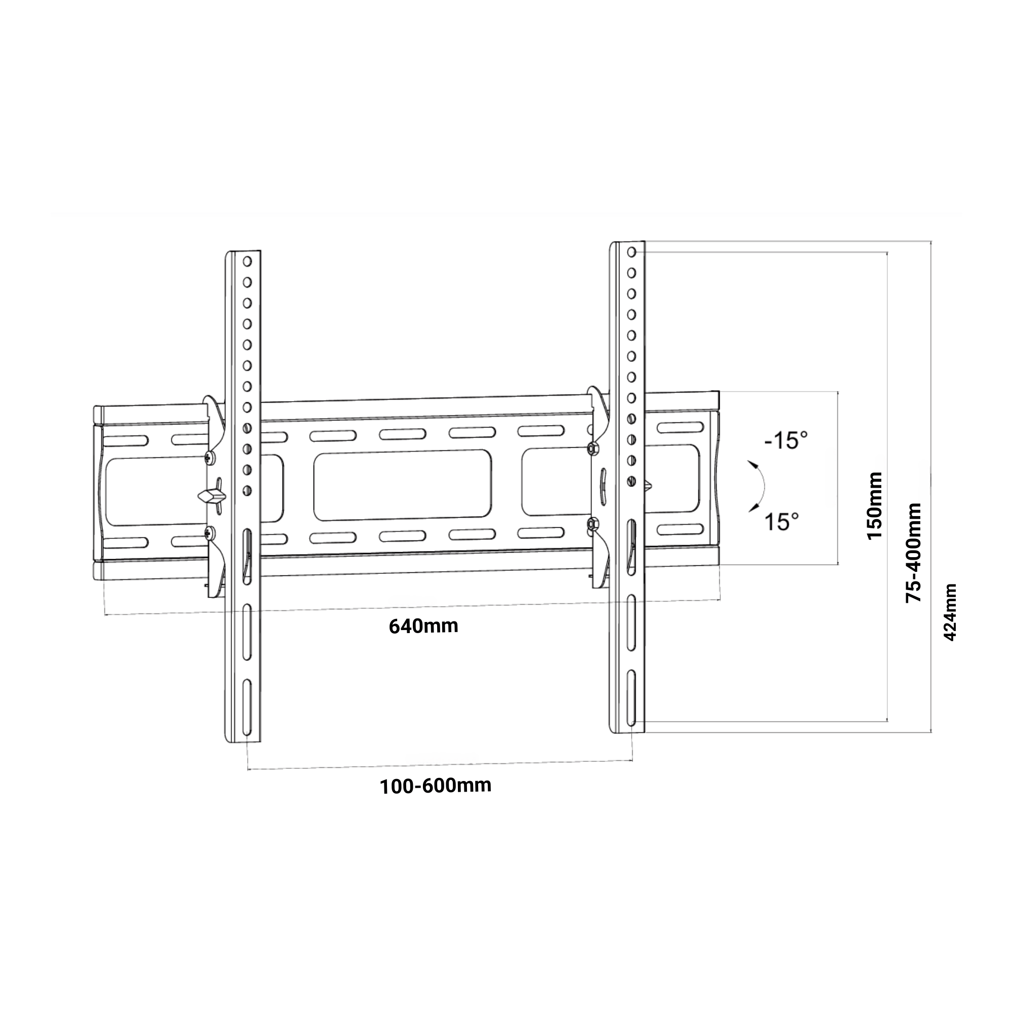 A-PEQ APL-5 Wandhalterung | bis 85 Zoll, 75 kg, neigbar