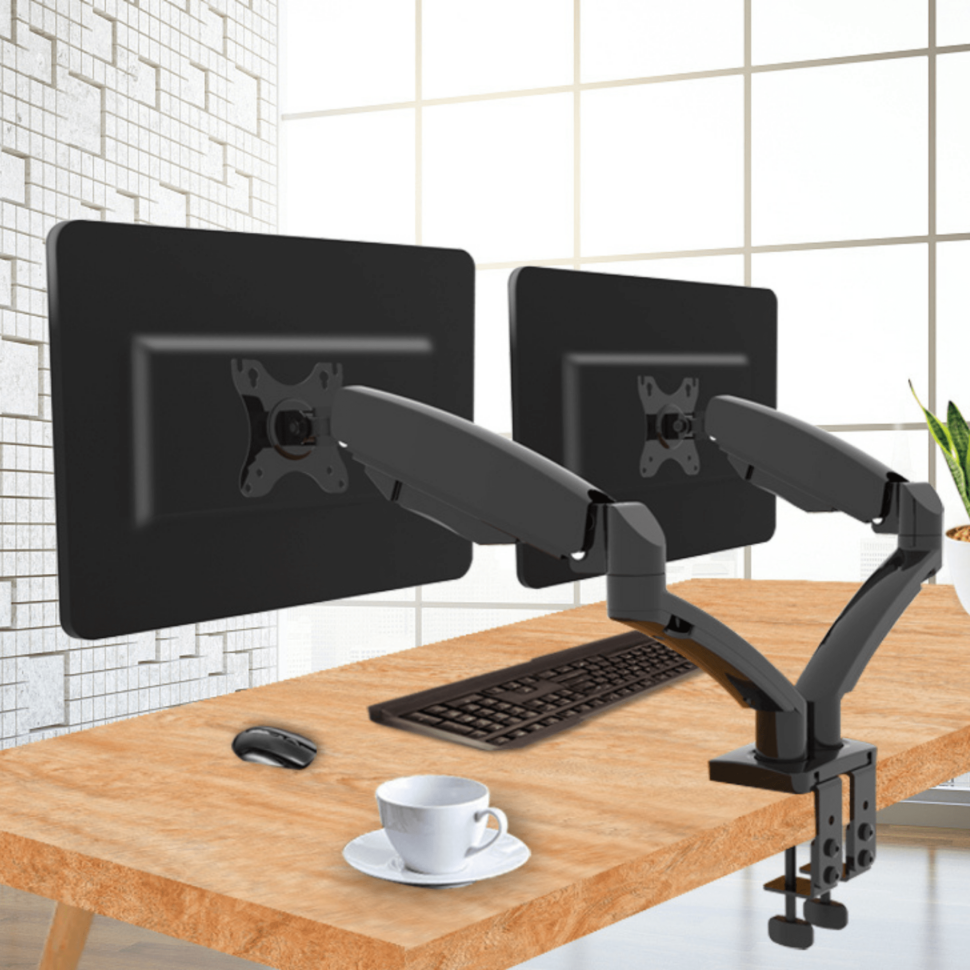 A-PEQ 702 Dual Monitorarm | 2-8 kg & 2 Bildschirme