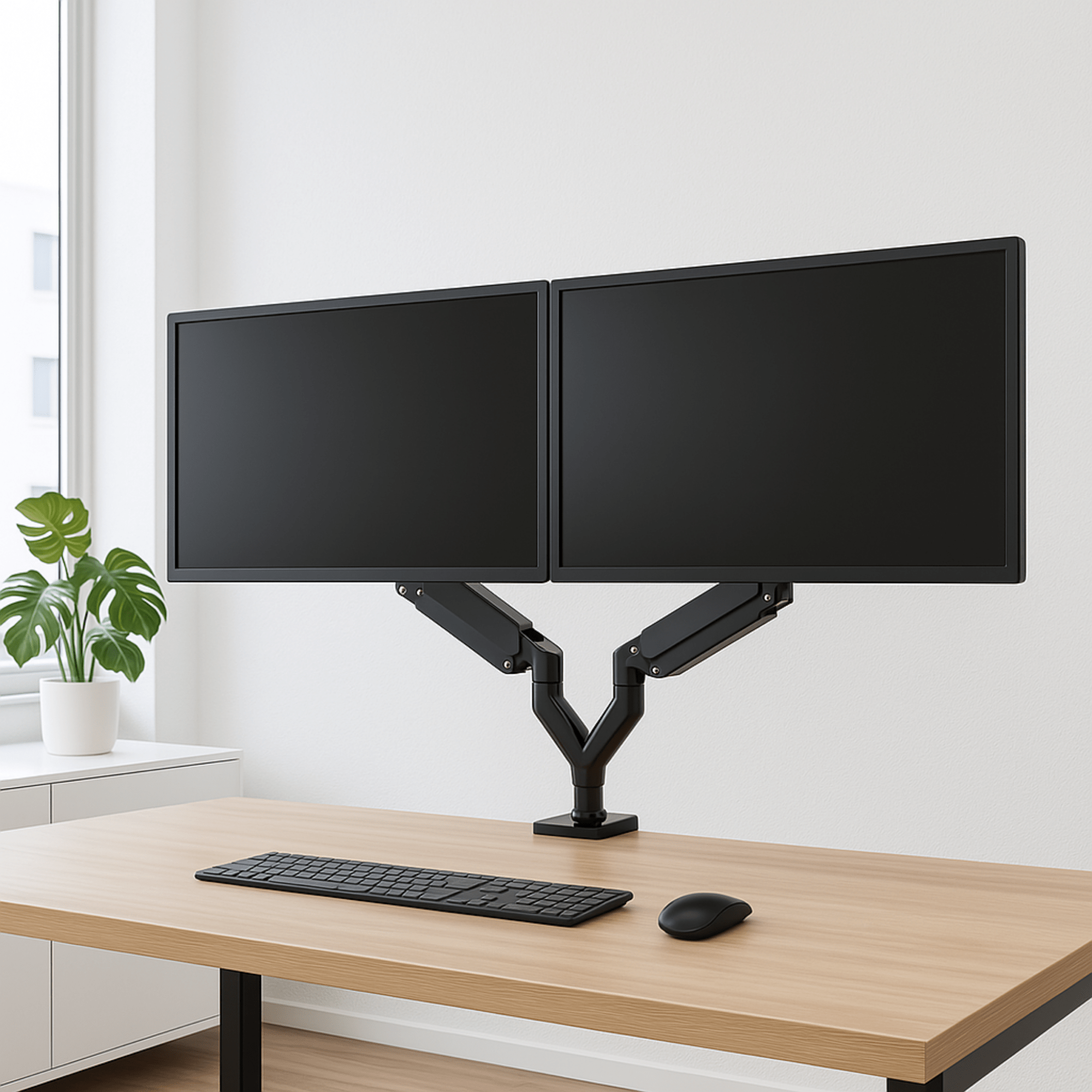 A-PEQ 922 Dual Monitorarm | Gasfeder, 2-10 kg, 2 Bildschirme