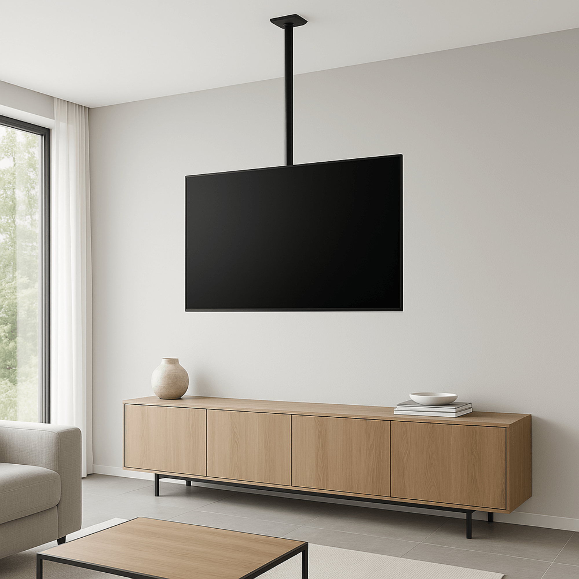 TV-Deckenhalterung | bis 30 kg, VESA 75x75 & 100x100, neigbar