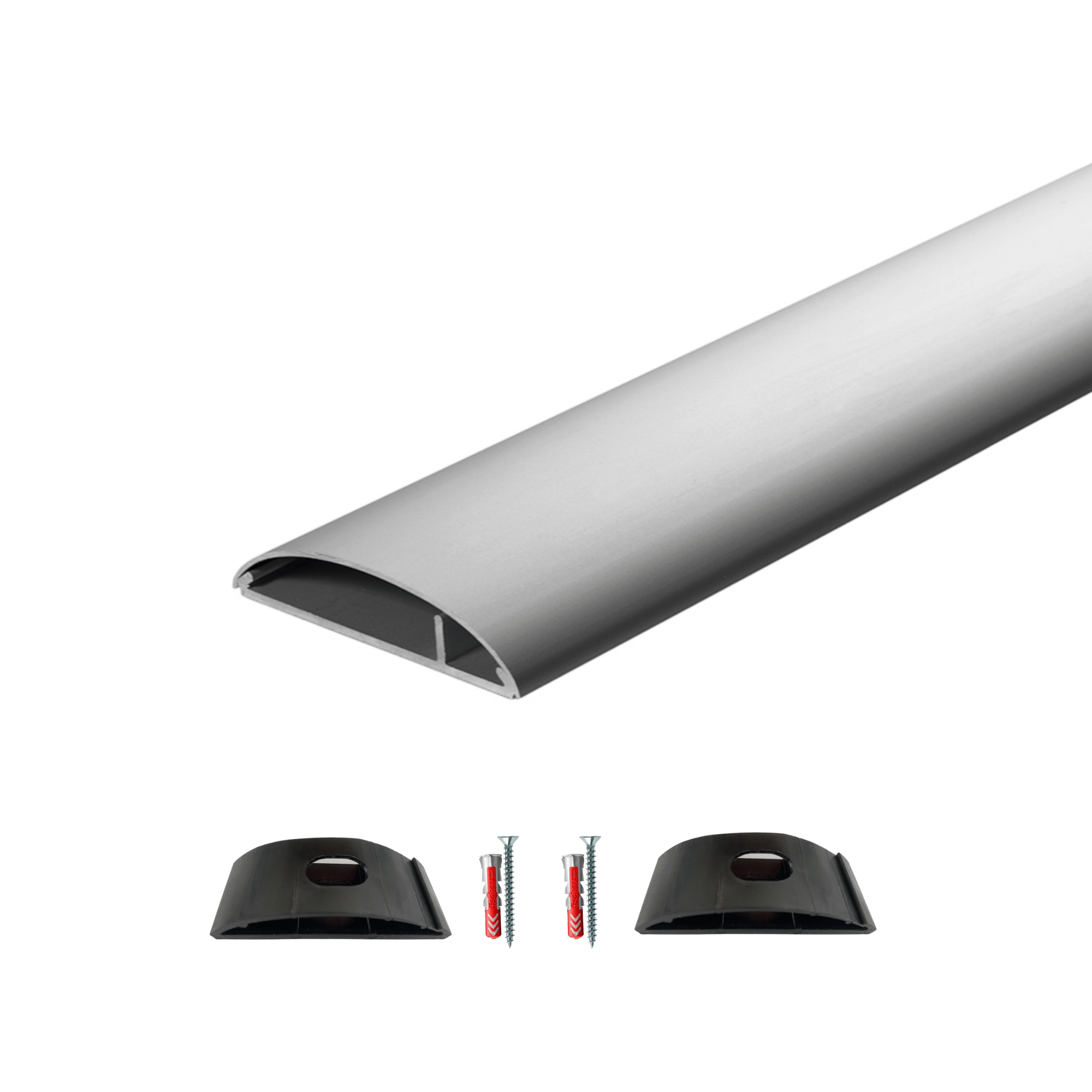 Aluminium Kabelkanal Breite: 75mm x Länge: ± 1000mm silber