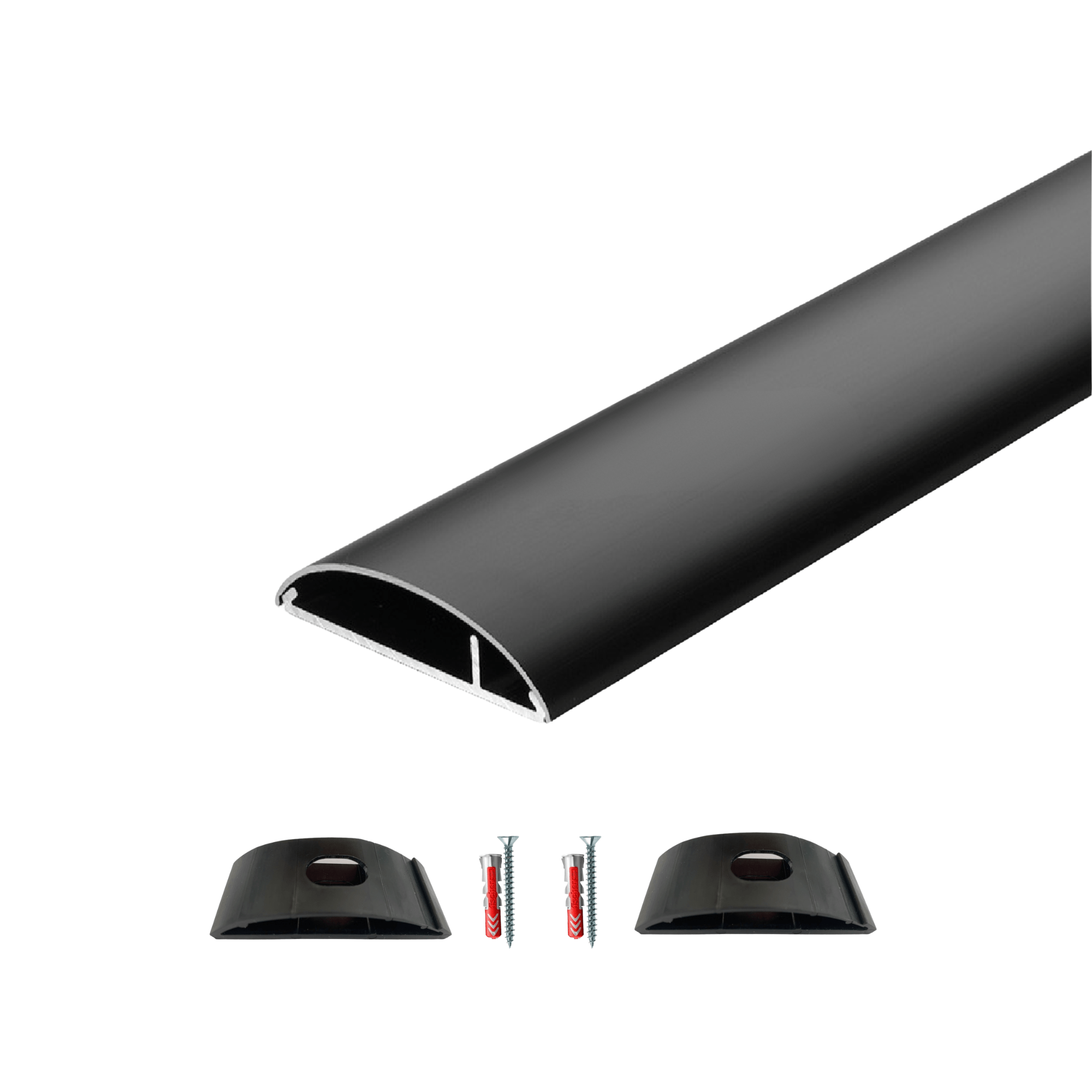 Aluminium Kabelkanal Breite: 75mm x Länge: ± 1000mm schwarz