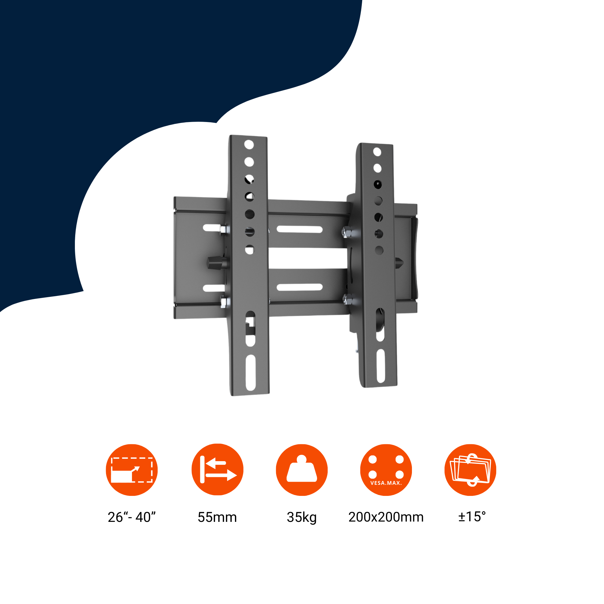 A-PEQ APS-5 Wandhalterung | 26-40 Zoll, VESA 200x200, neigbar