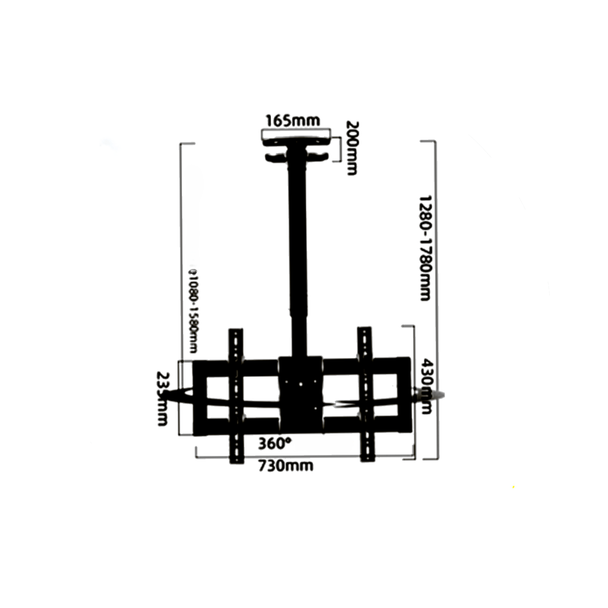 A-PEQ T765 TV Deckenhalterung | 39-90 Zoll, 85 kg